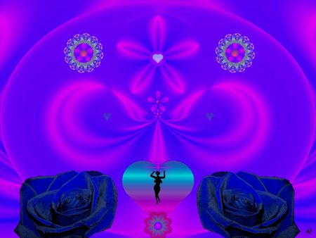 Blue Dreams of Pink - eye candy, collage, 3d, fractal, abstract