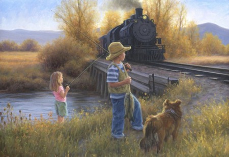 fishing by the tracks