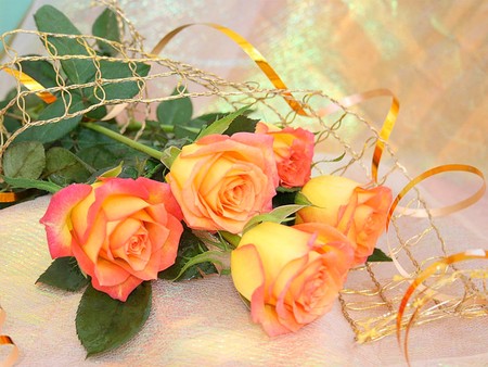 yellow roses - roses, flowers, yellow, nature