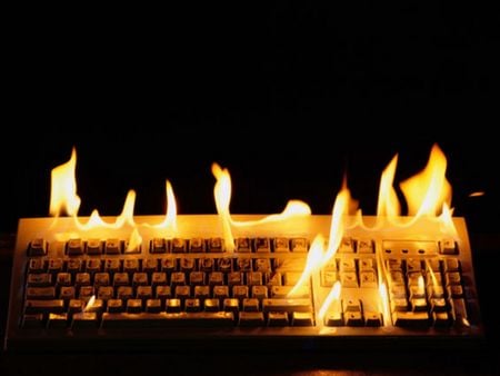 blazing keyboard - fire, 3d, keyboard, abstract