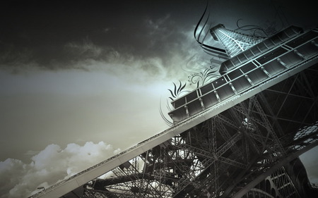 Eiffel Tower - paris, architecture, sky, eiffel tower