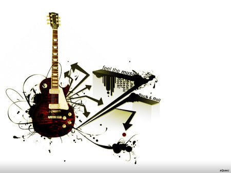 Feel The Music - abstract, music, guitar