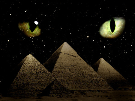 Eyes of the Universe - cats, 3d, fantasy, animals