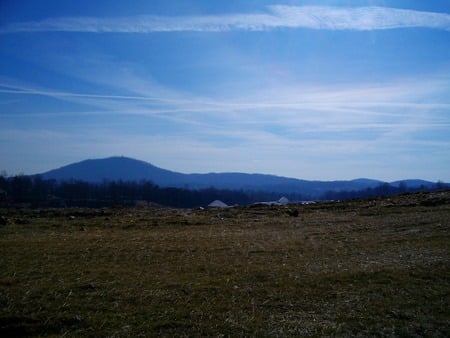 Blue mountain - sky, mountain, blue