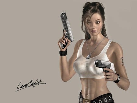 Lara Croft in 3D - tomb raider, lara croft, 3d and cg, 3d