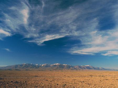 Snow on Atlas Mountain Morocco - clouds, africa, landscape, snow, morocco, mountains, sky