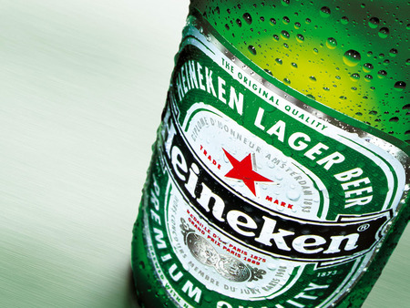 Heineken Bottle - drink, beer, refreshment, green bottle, bottle, heineken