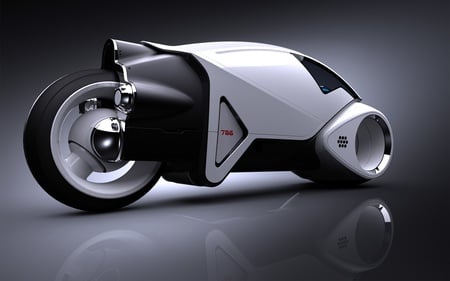 Future motorcycle - technics, motorcycle, 3d, beautifully