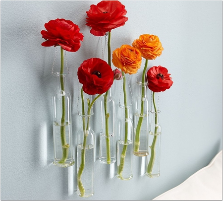 flowers - vases, red, orange, flowers, decoration