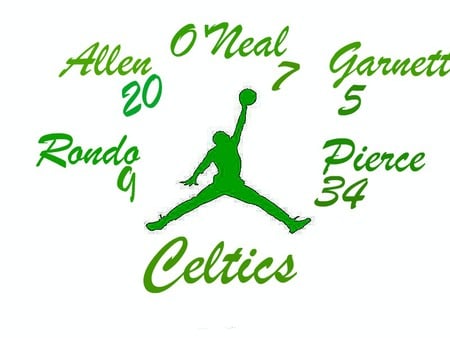 Celtics Starting Five - garnett, celtics, pierce, rondo, ray allen