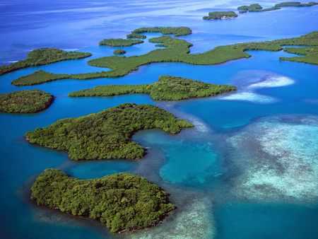 Laguna - laguna, oceans, water, nature, blue, green, island