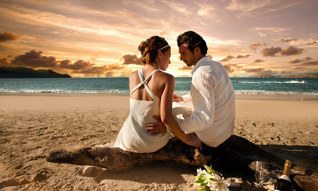 LOVE... - glasses, champagne, bride, bouquet, sunset, cool, romance, harmony, lady, newlyweds, groom, beautiful, rendezvous, sea, woman, nice, sky, beach, photography, water, pretty, man, clouds, sand, love, wedding, ocean, drink, couple, girl, at, lovely, the, flowers, flower