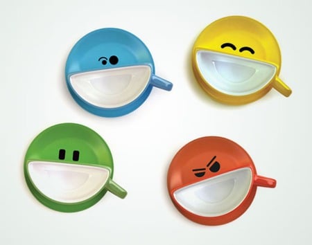 Emotionally Charged Coffee - silly, cups, color, coffee