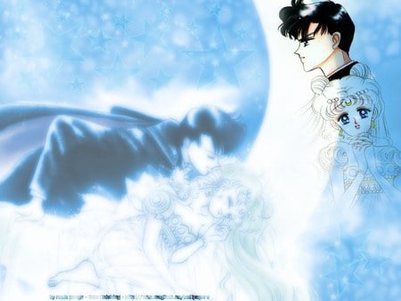 Serenity and Endymion - princess serenity, mamoru, anime, usagi, tuxedo mask, prince endymion, manga, sailor moon