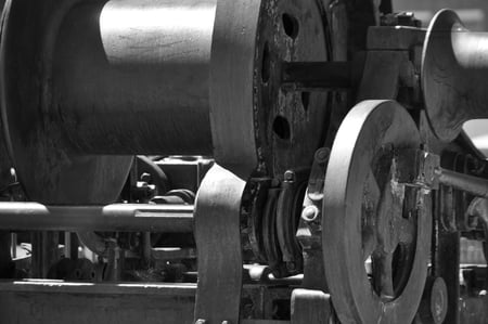 Old Machine - arizona, bisbee, old, black and white, machines