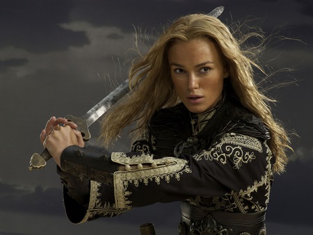 The warrior with sword - actresses, movie, warrior, sword, keira knightley, blonde