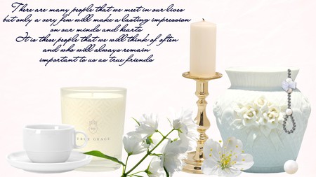 Purity of Friendship - candle holder, vase, pendant, candle, friendship, pure, firefox persona, flowers, white, poem, cup