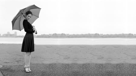 lovely women with umbrella - wallpaper, lovely, photography, beautiful