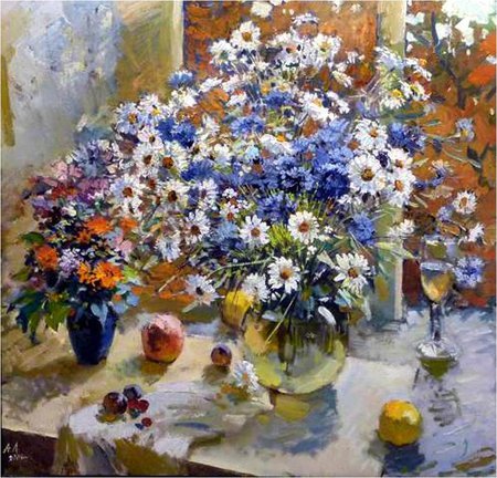 ÐÐ½Ð°Ñ‚Ð¾Ð»Ð¸Ð¹ Ð›ÑƒÐºÐ°Ñˆ - painting, art, table, still life, flower