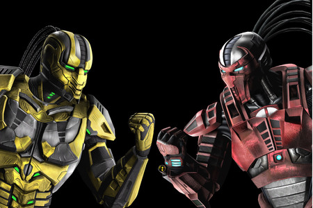 Cyrax VS Sektor - cyrax, mortal kombat, sektor, video games