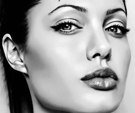 Angelina Jolie - actresses, angelina, jolie, paint