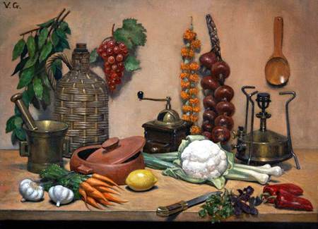 Painting - painting, food, fruit, table, art