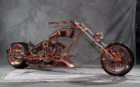 Copper Chopper - chopper, motorcycle, sporty, chrome