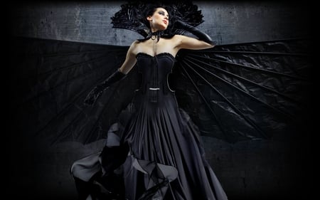 VIOLIN PASSION - music, black, violin dress, passion, woman