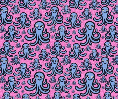 OCTOPUS WALLPAPER - wallpaper, grey, octopus, pink