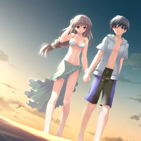 Anime Beach Couple