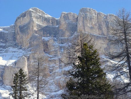 mountains in the sky - trees, hills, nature, snow, mountains, sky