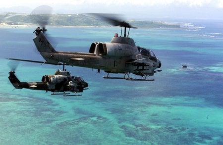 Marine Cobra's - helicopters, gunships, marines, military