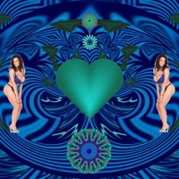 Teal Blue Heart