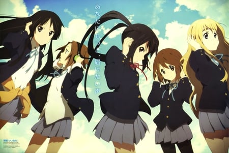 k-on - azusa, school, mugi, mio, yui, k-on, ritsu, uniform, ciel