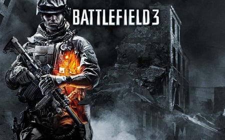 Battlefield 3 - soldier, battlefield 3, dark, force, fire, battlefield, commandos, weapon, adventure, video game