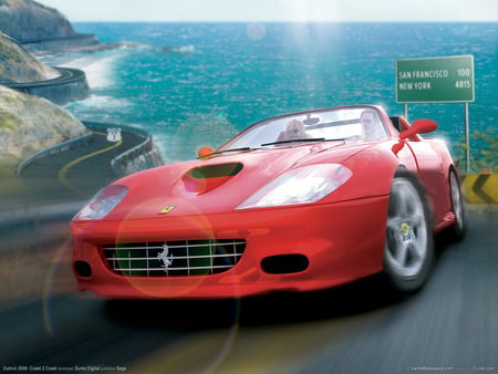 Coast 2 Coast - race, outrun 2006, hd, outrun, car, 3d, video game, coast