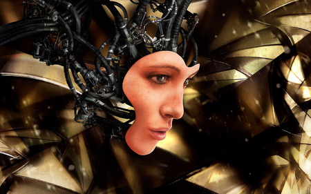 Mechanical Girl - women, abstract, girl, mechanical, fantasy