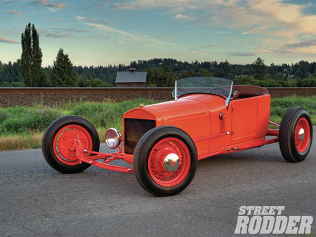 Modified T Roadster - orange, ford, coupe, custom