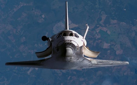 shuttle in space - space, moon, planets, nasa, shuttles, galaxies, rockets