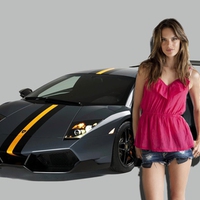 Lamborghini murchialago and alessandra ambrosio