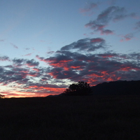 Sunset in the Murrurundi Range. Australia.