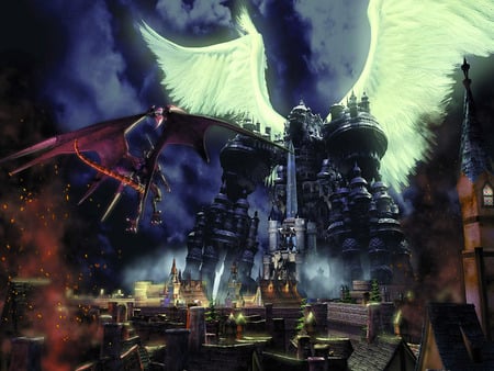 final fantasy 9 - game, bahamut, dark, final fantasy