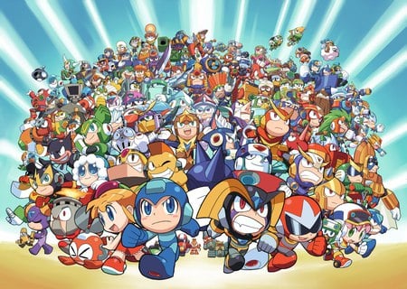 Mega Wall - protoman, all, megaman, bass, wall