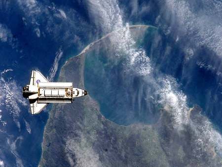 the space shuttle - space, nasa, shuttles, galaxies, stars