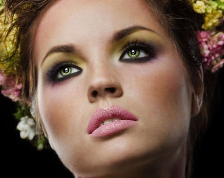 Green eyes - green, models, female, eyes