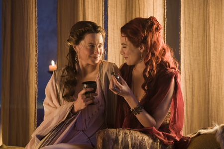 Lucy Lawless and Jaime Murray - entertainment, times, beautiful, tv, series, roman, characters