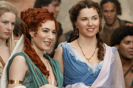 Lucy Lawless and Jaime Murray - characters, tmes, beautiful, roman, tv series, entertainment