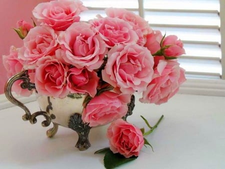 Roses for Ramy - roses, gift, arrangement, pink, birthday