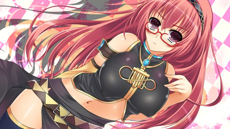 Megurine Luka - anime girl, vocaloid, beautiful, hot, megurine, beauty, long hair, luka, glasses, cute, vocaloids, pink hair, sexy