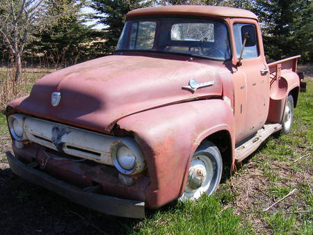 Rusty 1956 Ford F100 - truck, f100, classic, 1956, project, rusty, ford